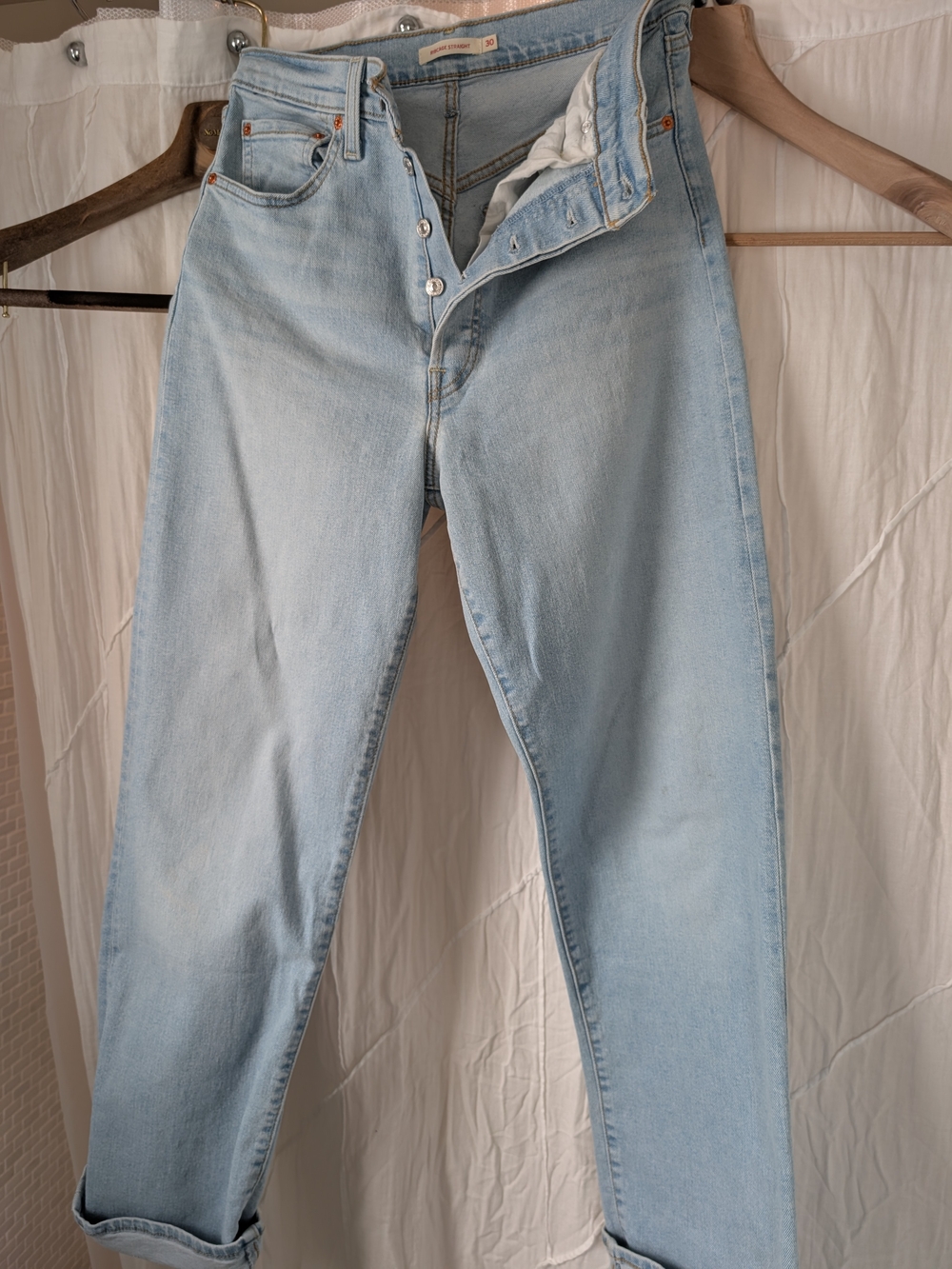 Levi's Ribcage Straight Light Wash Women’s High-Rise Jeans